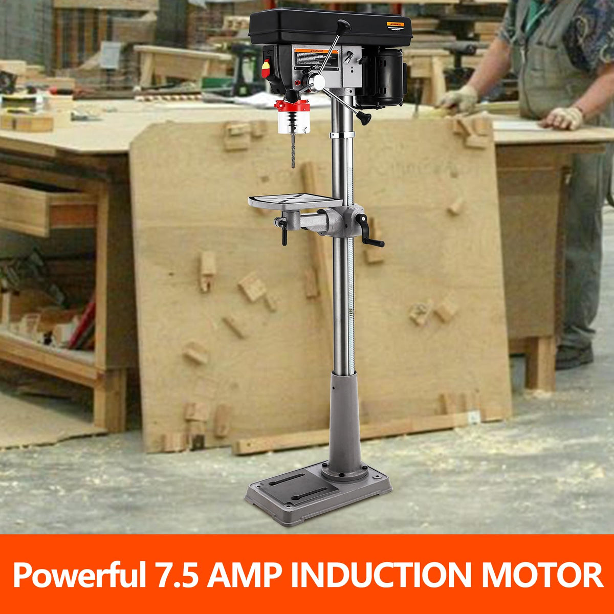 13 in 7.5 Amp Variable Speed Cast Iron Drill Press B90480