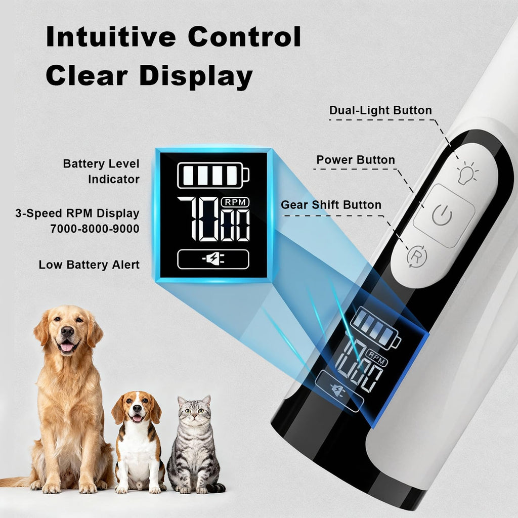 Dog Nail Grinder with LED Light S8194