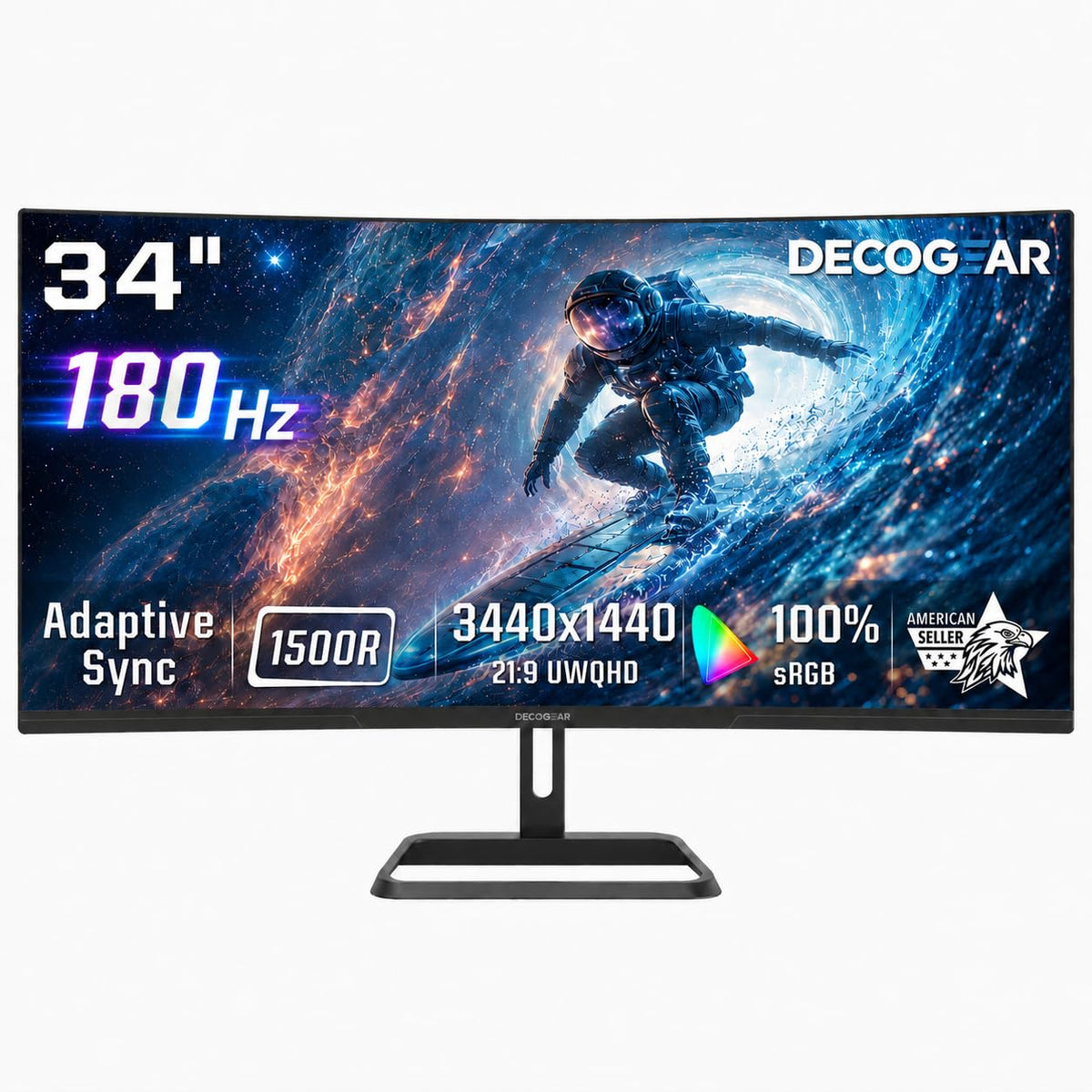 34” Curved Ultrawide Gaming Monitor 180Hz 3440×1440 V893799