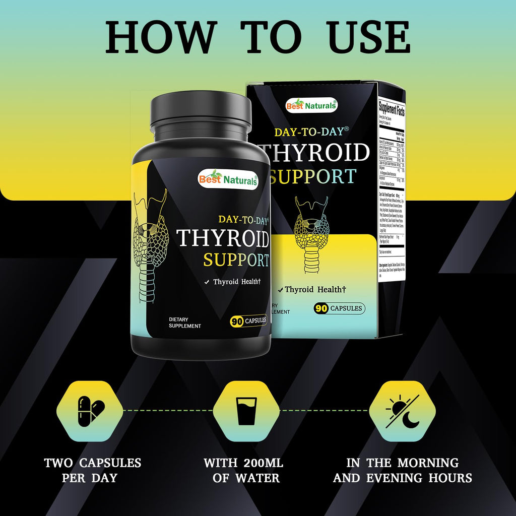 90 Vegetable Capsules Thyroid Support Supplement Y979