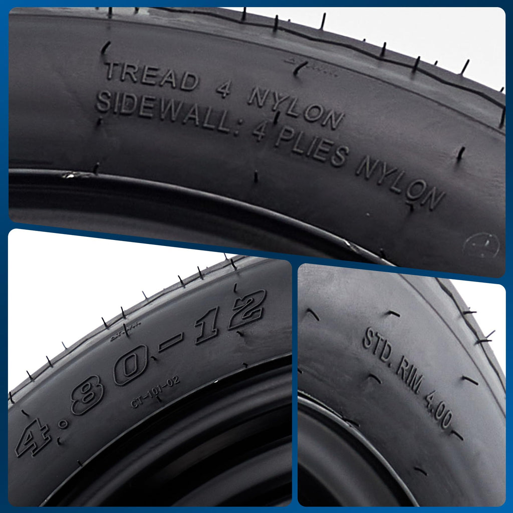 4.80-12 Trailer Tires with 12 in Rims A70111