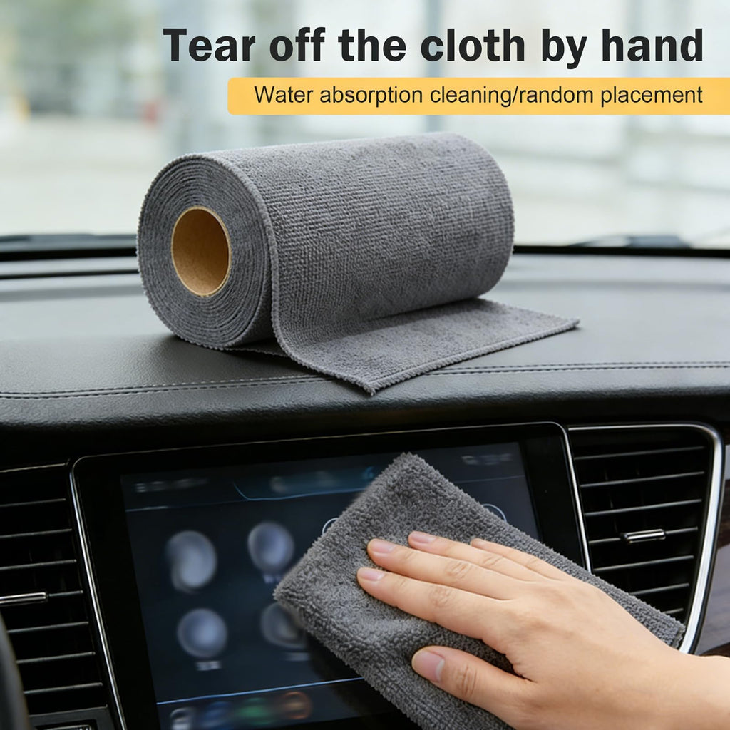 20 PCS Gray Microfiber Cleaning Cloth Roll B82879