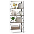 5-Tier Industrial Bookshelf with Open Storage Shelves V8387