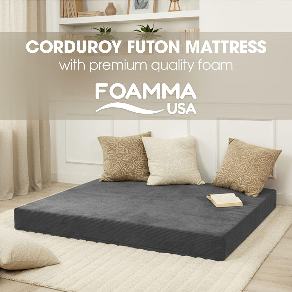 6-Inch Memory Foam Futon Mattress with Removable Cover D532077