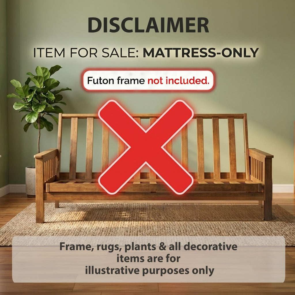 6-Inch Memory Foam Futon Mattress with Removable Cover D532077