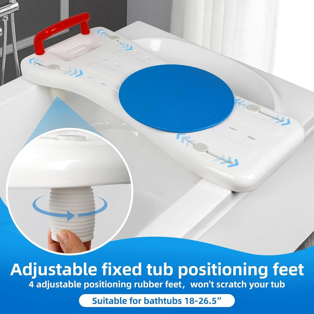 Rotating Tub Transfer Bench with Handle, 300 lbs W924