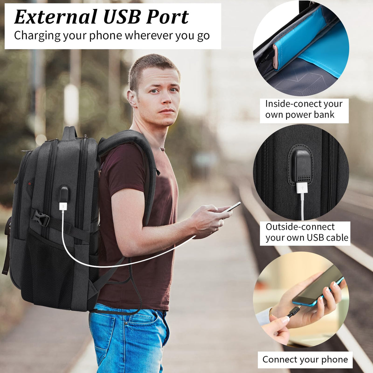 17 inch Travel Laptop Backpack V112935