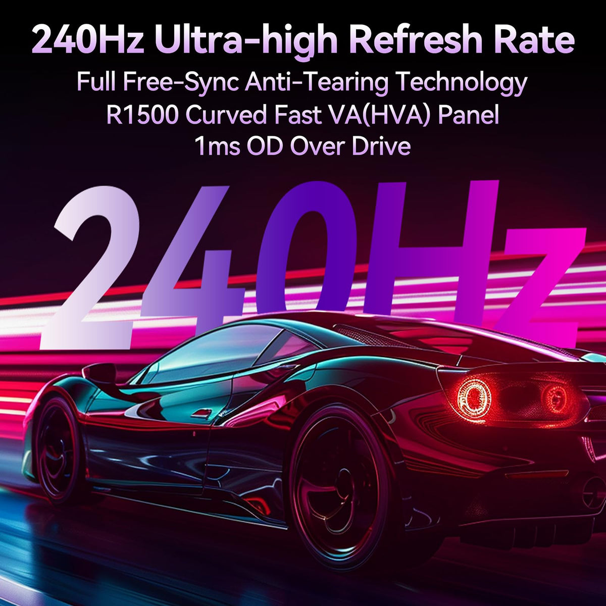 27" Curved QHD 240Hz Fast-VA 1ms Gaming Monitor Y8357
