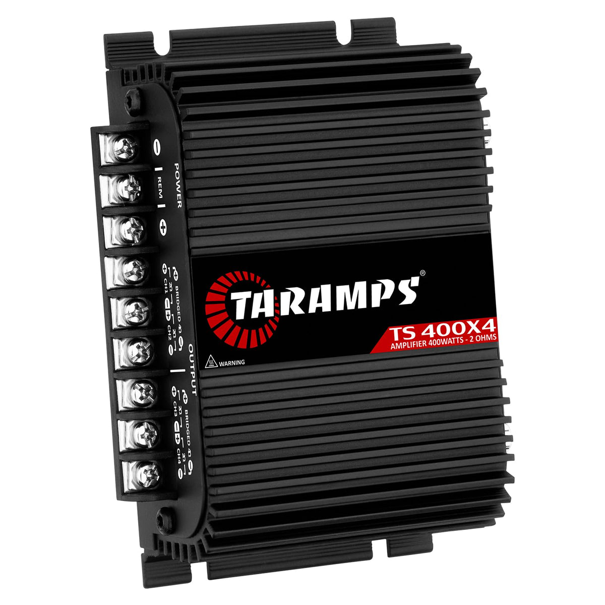 Black 2 Ohms 400W RMS 4-Channel Car Audio Amplifier Q190491