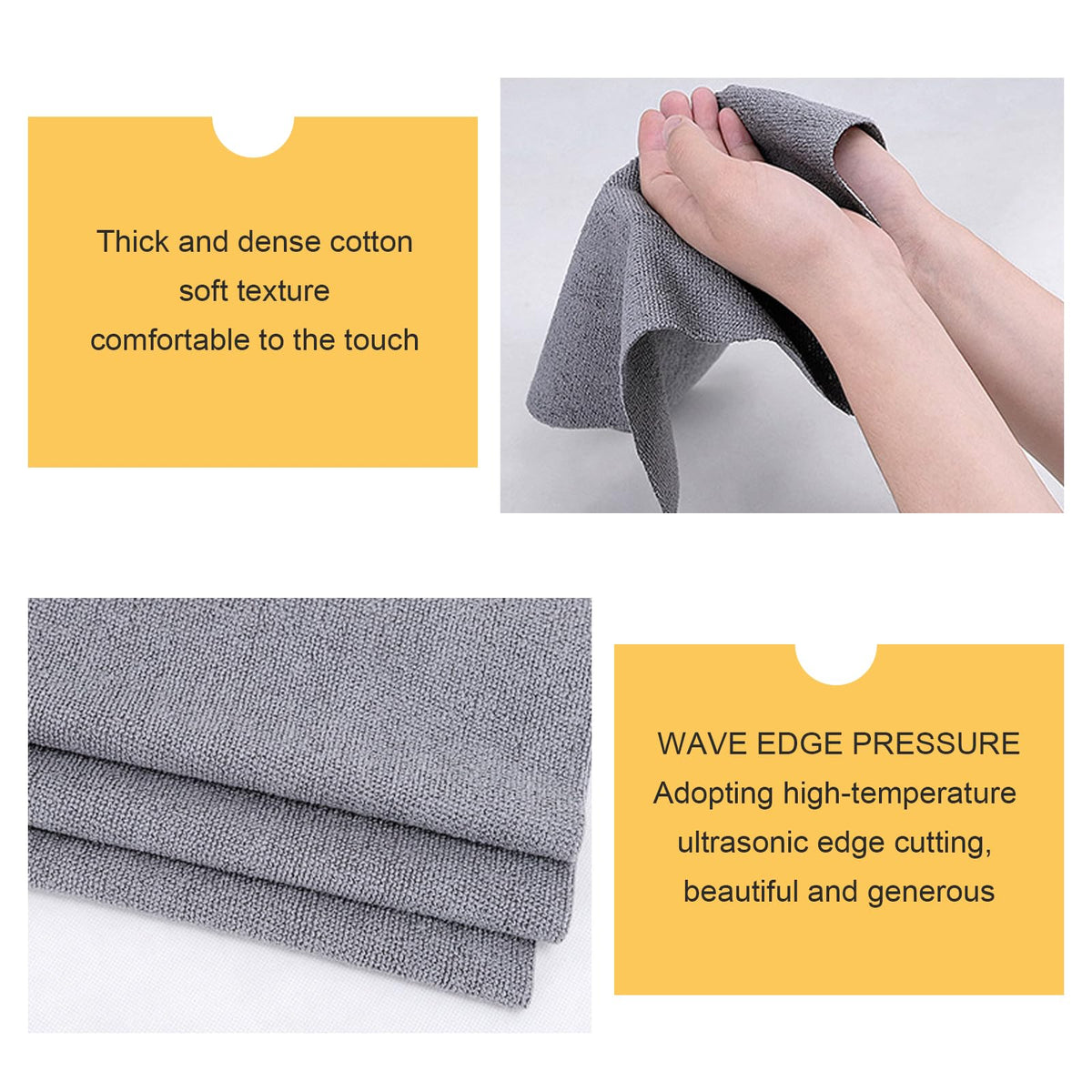 20 PCS Gray Microfiber Cleaning Cloth Roll B82879
