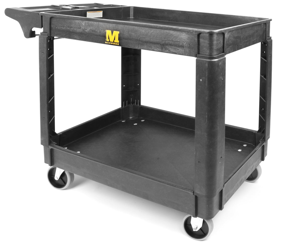 Heavy Duty 2-Shelf Polypropylene Utility Cart 500 lb Capacity D178888