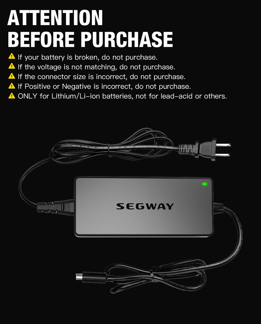 42V 1.7A AC Adapter Power Supply Cord P641