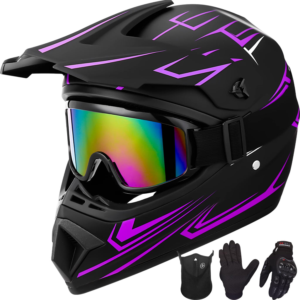 Youth Kids DOT Approved Full Face Motocross Helmet Q742946