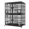 42" Stackable Heavy Duty Metal Dog Crate with Divider V77289