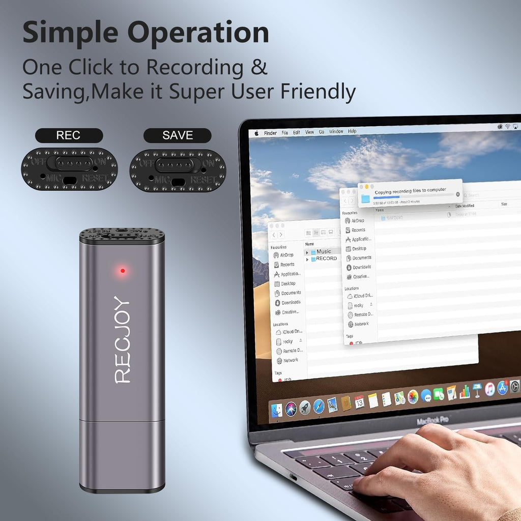 64GB USB Digital Voice Recorder with 750Hrs Storage Capacity F569710