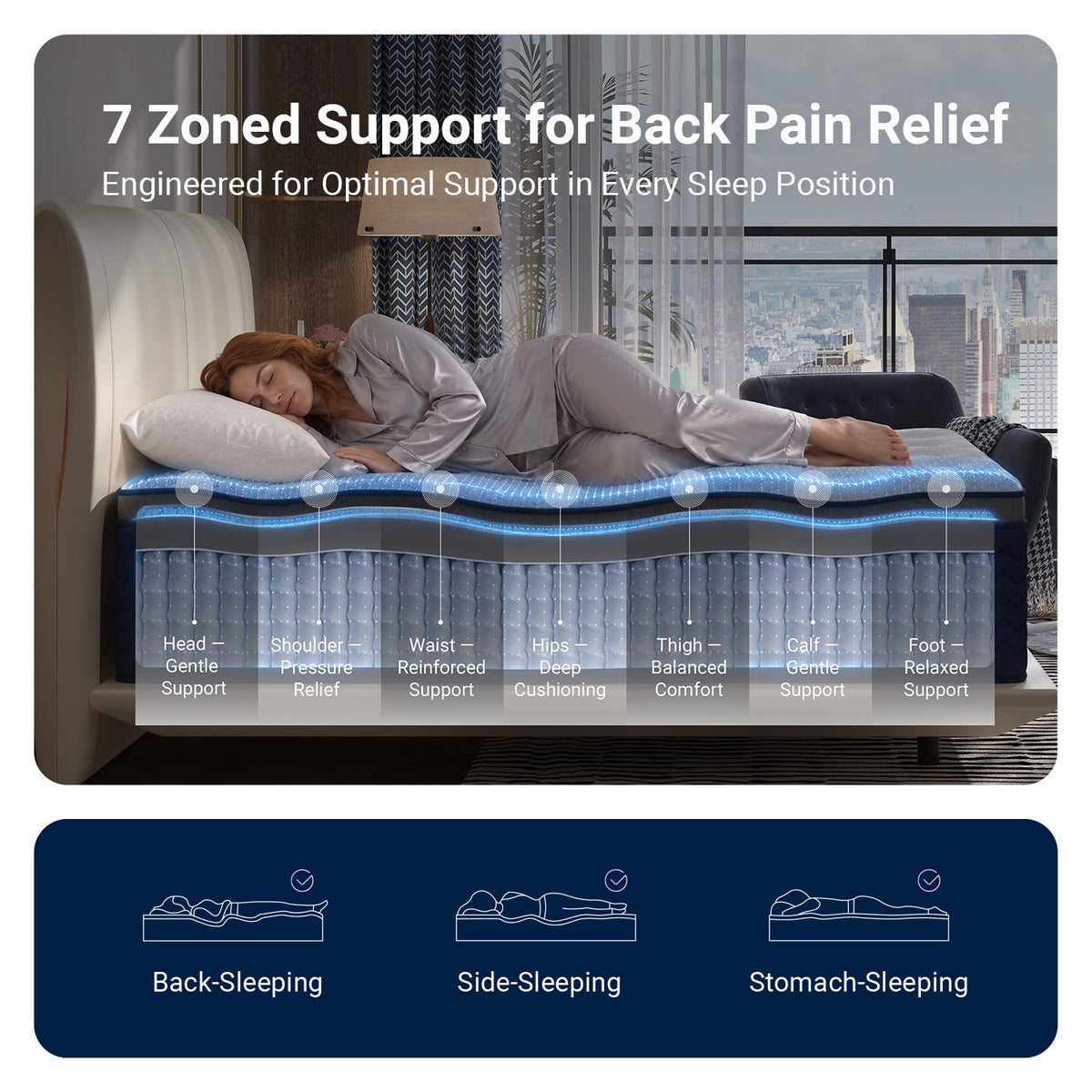 Full 12 Inch Firm Hybrid Cooling Mattress K317701
