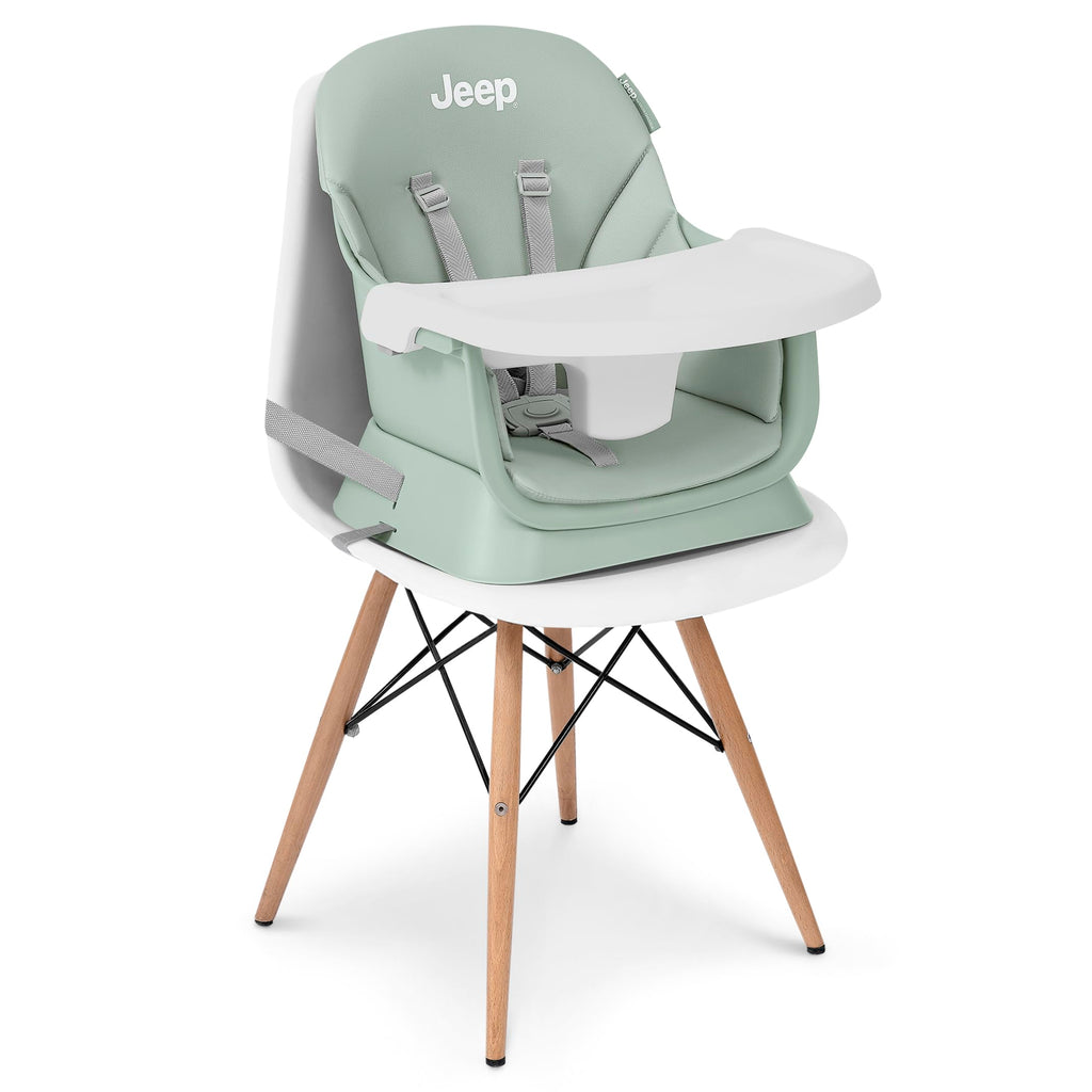 6-in-1 High Chair Converts to Stool Booster Seat Toddler Chair Activity Table and Desk and Chair Sage Green M253154