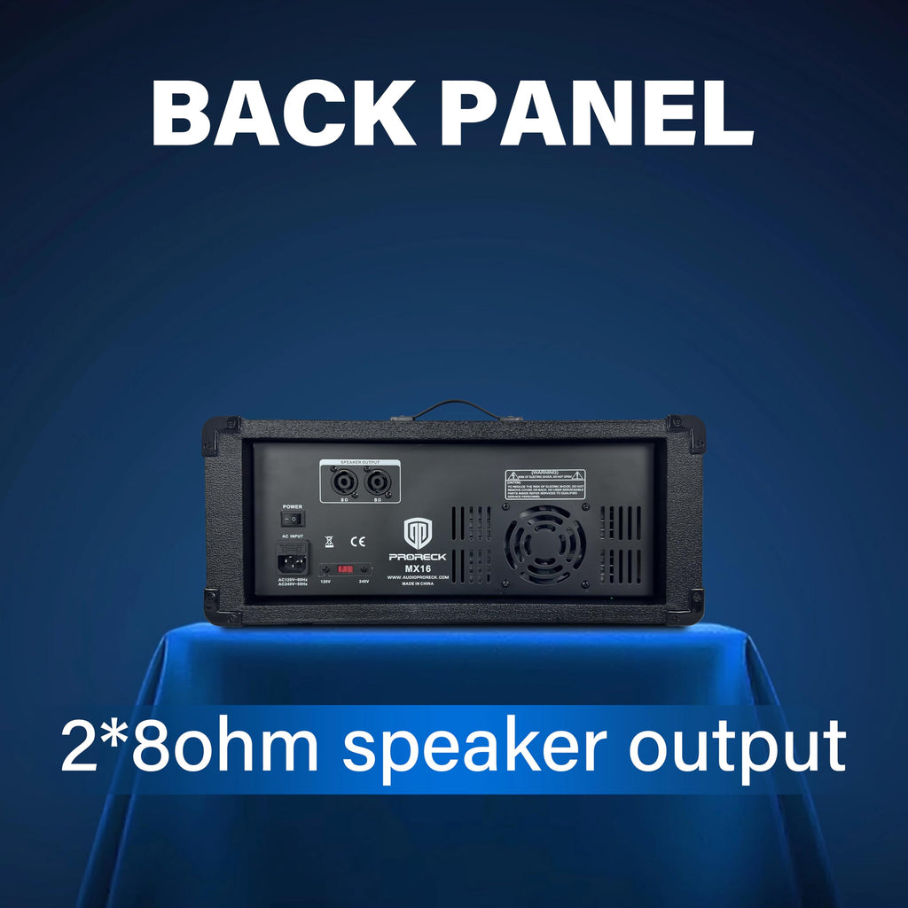 2000W Bluetooth PA Speaker System with 6-Channel Powered Mixer L463