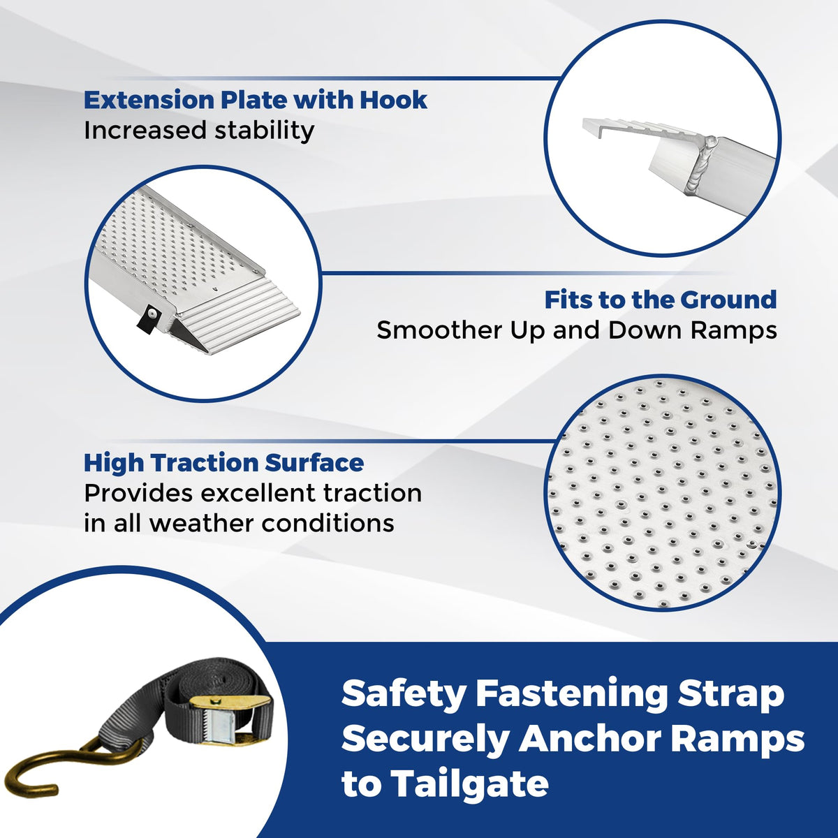 Aluminum Tri-Fold Motorcycle Ramp 600 lb Capacity W64199