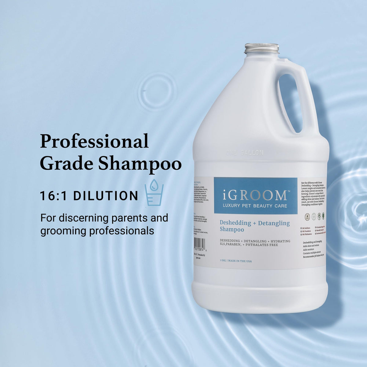 Deshedding & Detangling Dog Shampoo 1 GAL R1568
