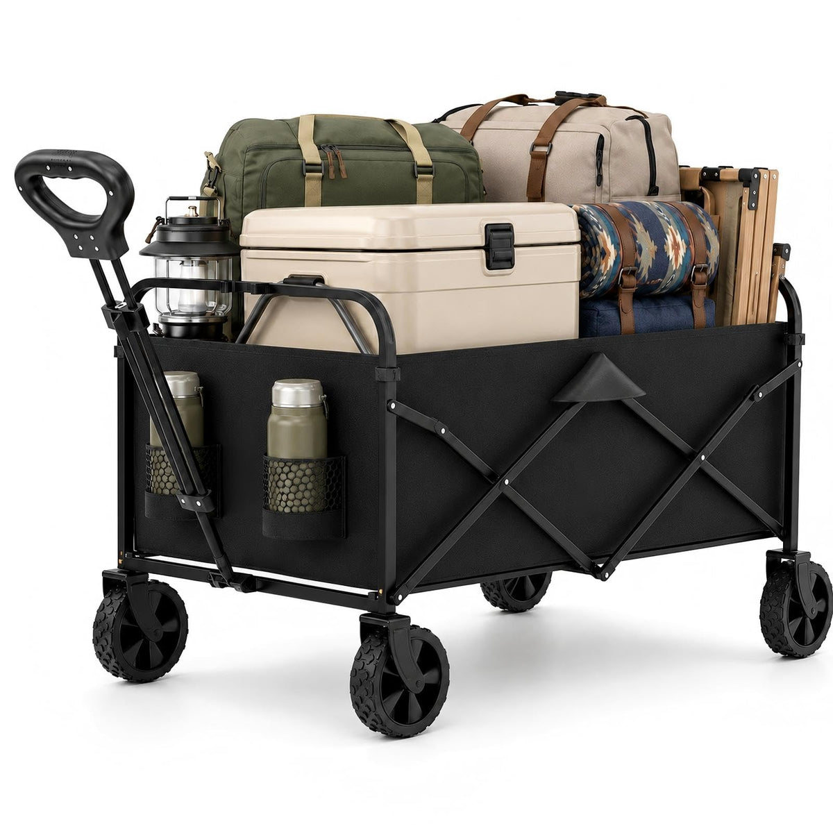 Foldable Wagon Cart with All Terrain Wheels H8261