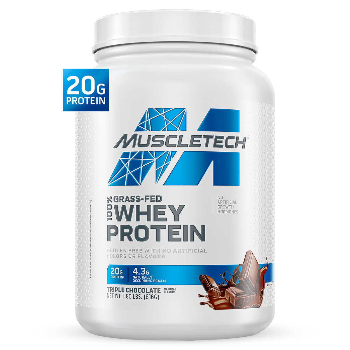 Grass-Fed Whey Protein Powder Triple Chocolate 1.8LB C8664