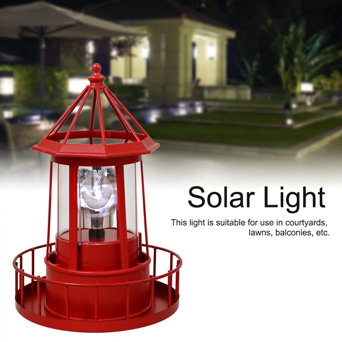 Solar Lighthouse Lamp S38772