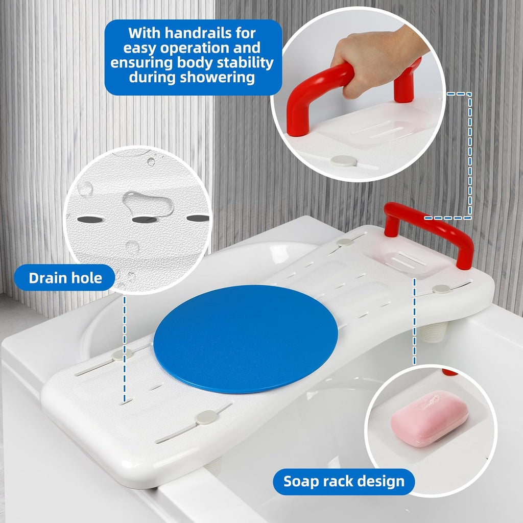 Rotating Tub Transfer Bench with Handle, 300 lbs W924