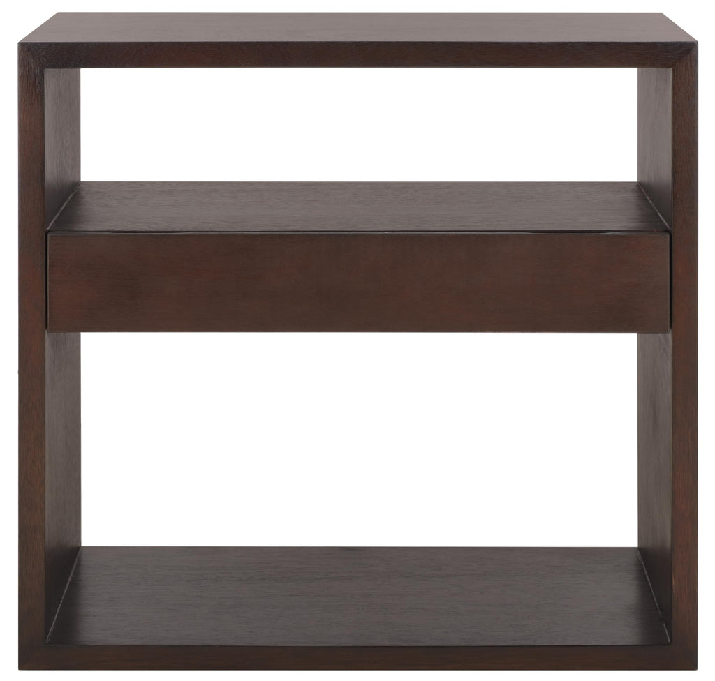 Dark Oak 2-Shelf 1-Drawer Console Table Z1448