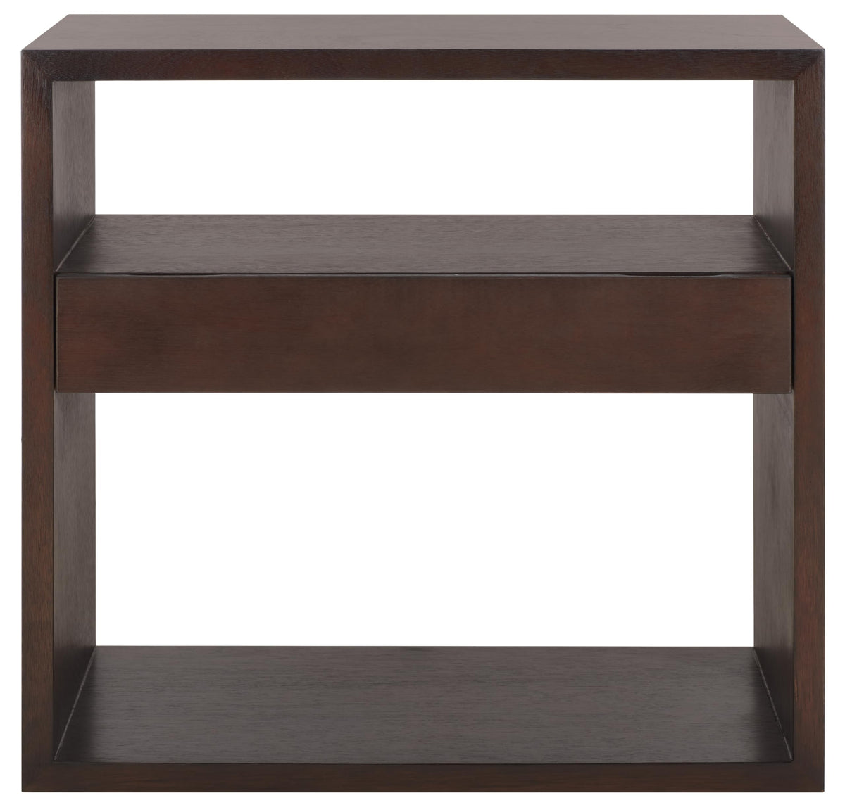Dark Oak 2-Shelf 1-Drawer Console Table Z1448