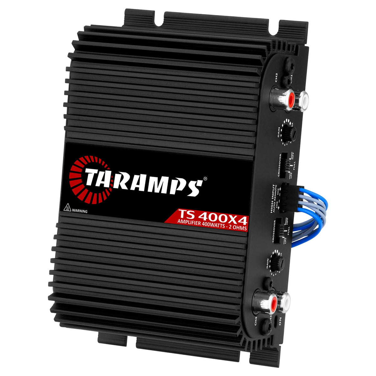 Black 2 Ohms 400W RMS 4-Channel Car Audio Amplifier Q190491