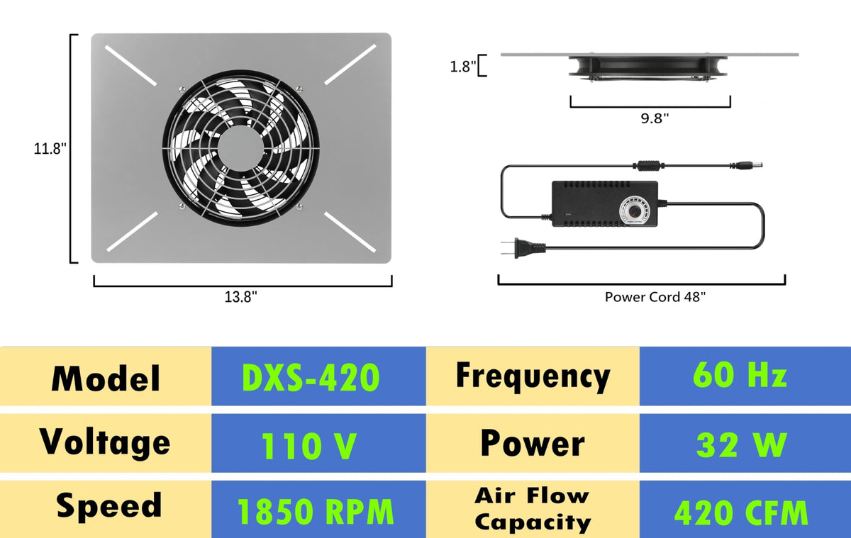 Exhaust Fan Reversible Airflow O1642