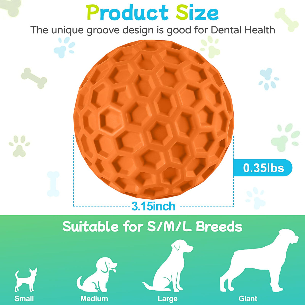 Rubber Dog Chew Toy for Large Medium Breeds A94235