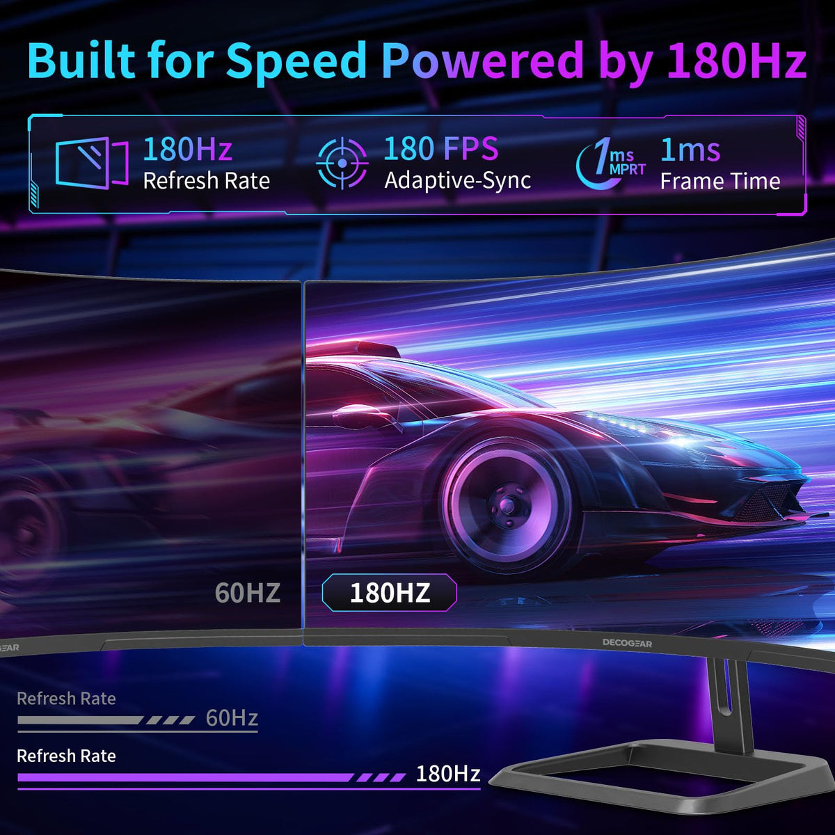 34” Curved Ultrawide Gaming Monitor 180Hz 3440×1440 V893799