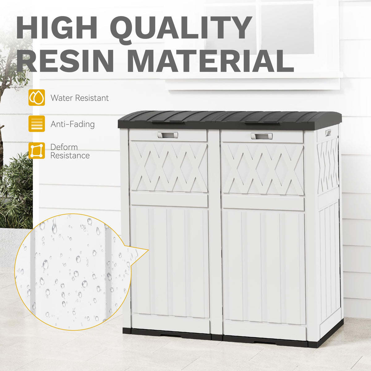 72-Gallon Dual Outdoor Trash Can E4588