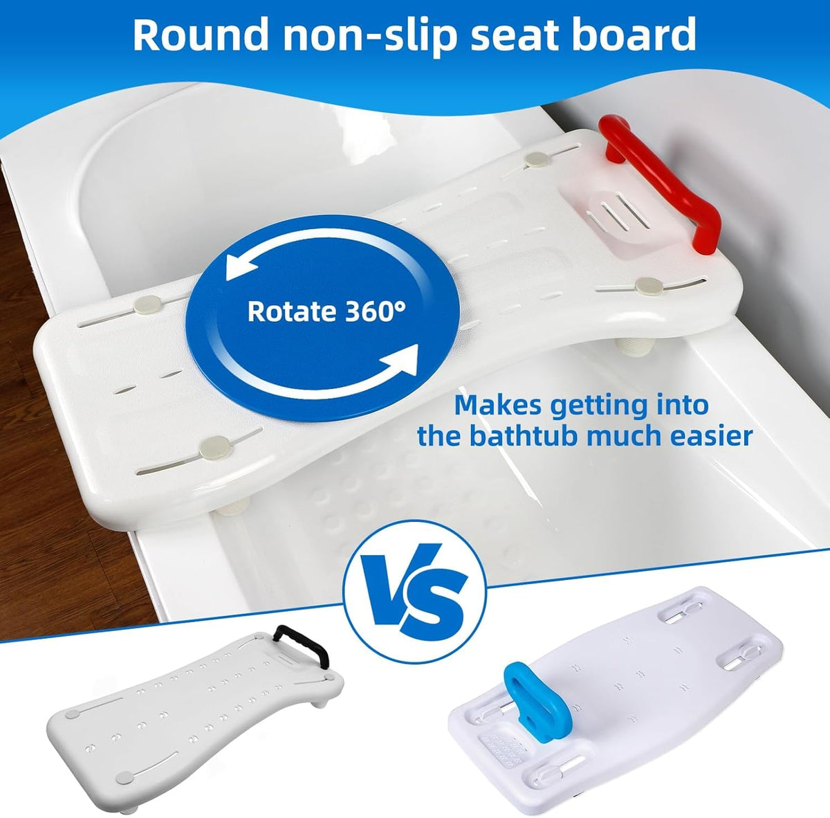 Rotating Tub Transfer Bench with Handle, 300 lbs W924