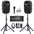 15inch 2000W Bluetooth PA System with Powered Mixer Set C60714