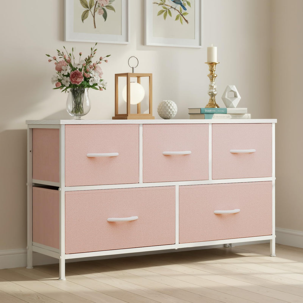 Pink 5 Drawer Dresser U461959