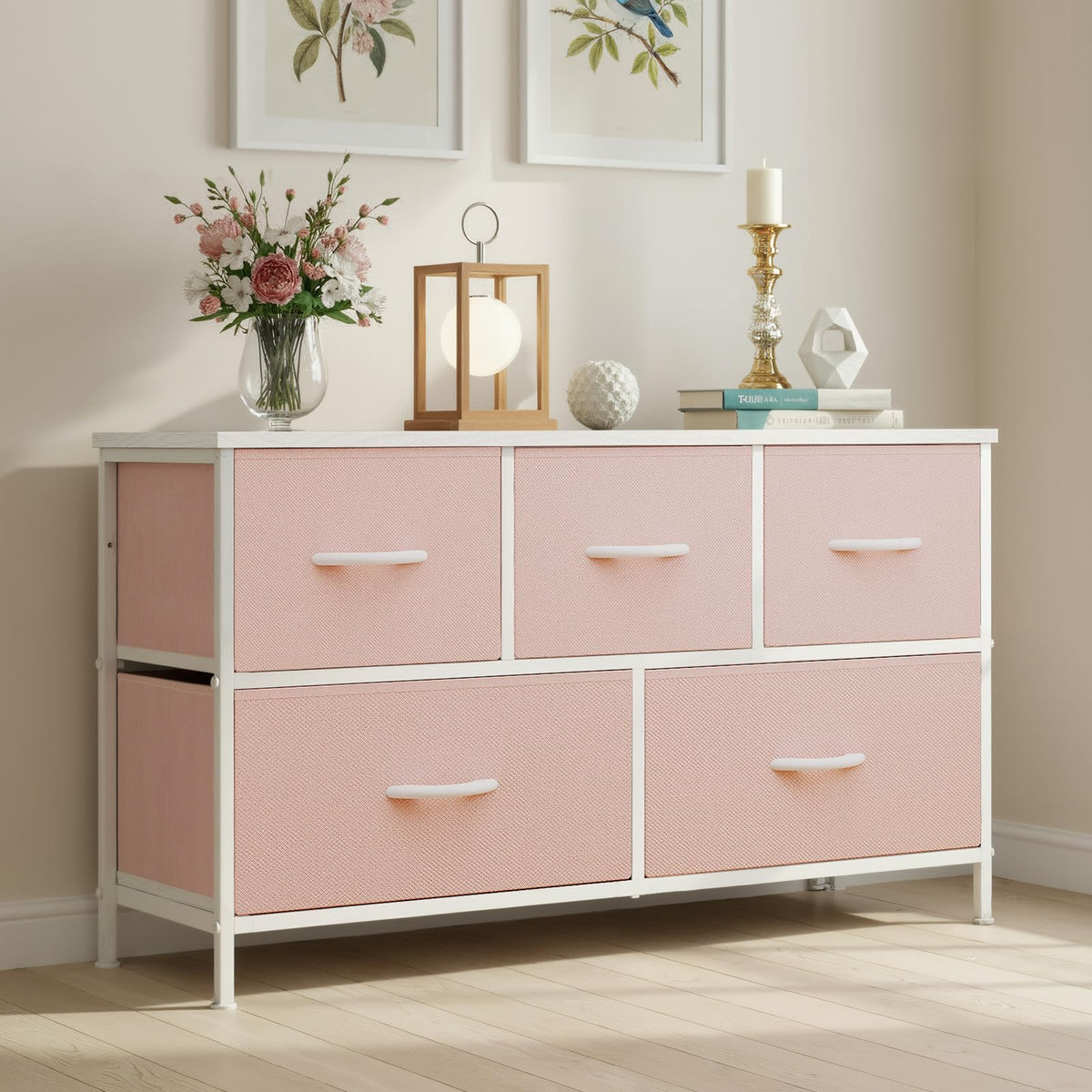 Pink 5 Drawer Dresser U461959