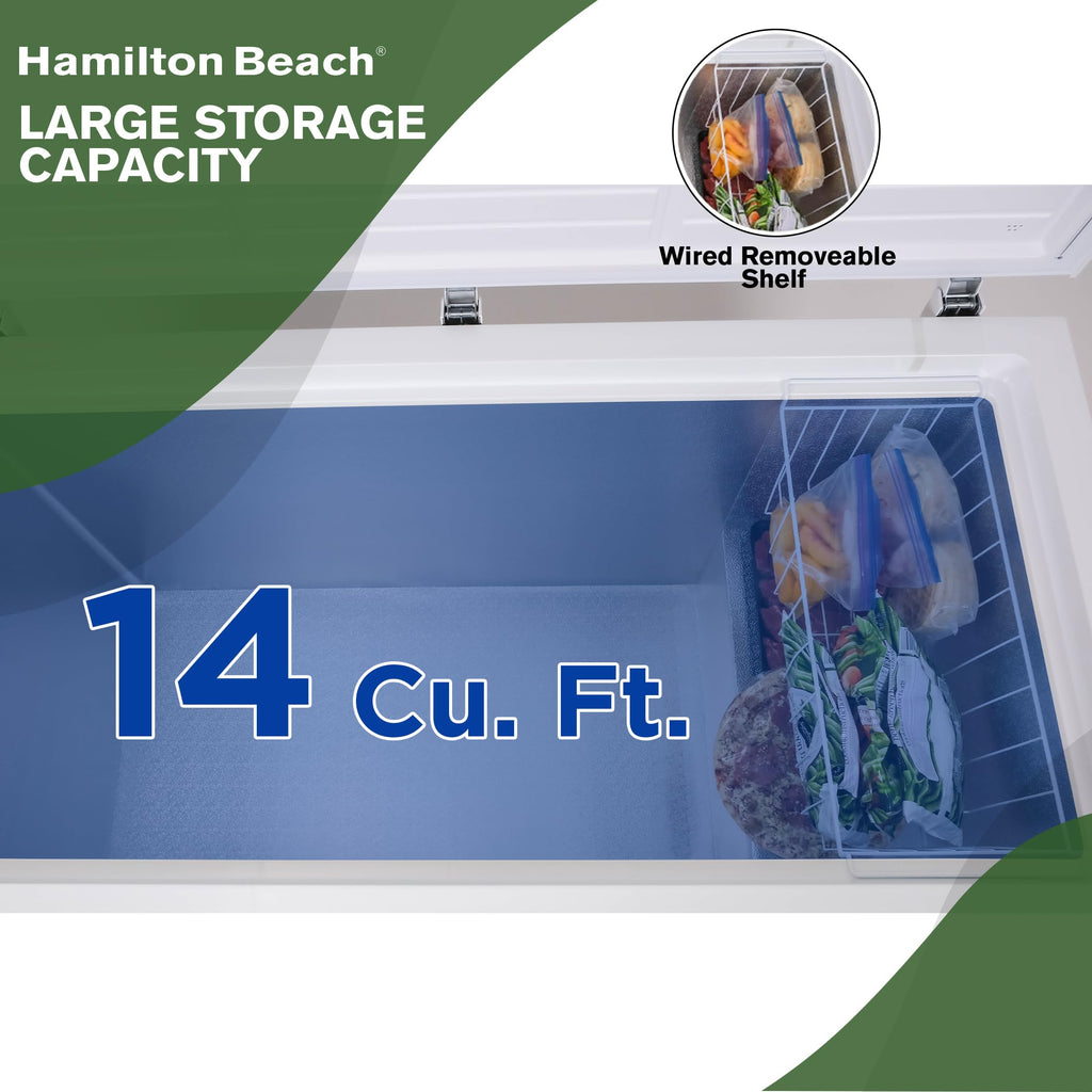 White 14 cu ft Chest Freezer D842