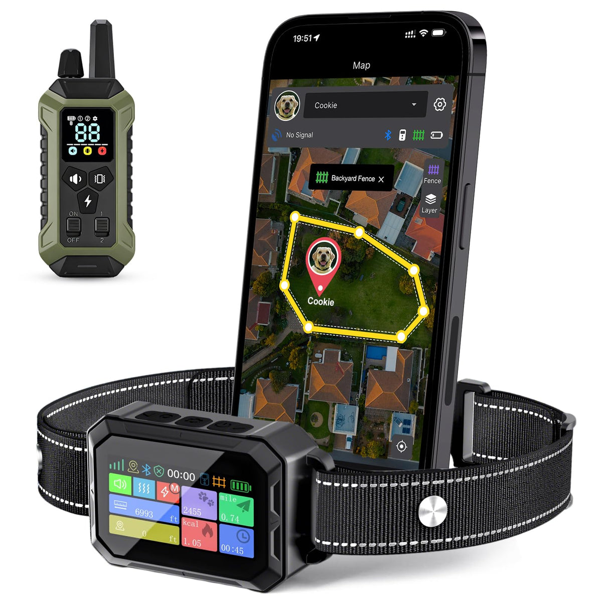 Wireless Dog Collar Fence System with Remote Training U4137