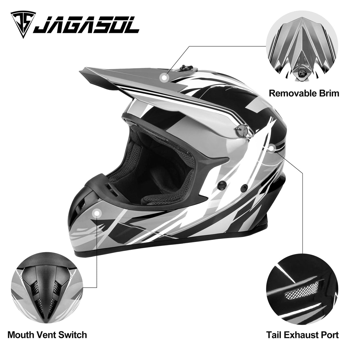 DOT Off Road Full Face Motorcycle Helmet B2200