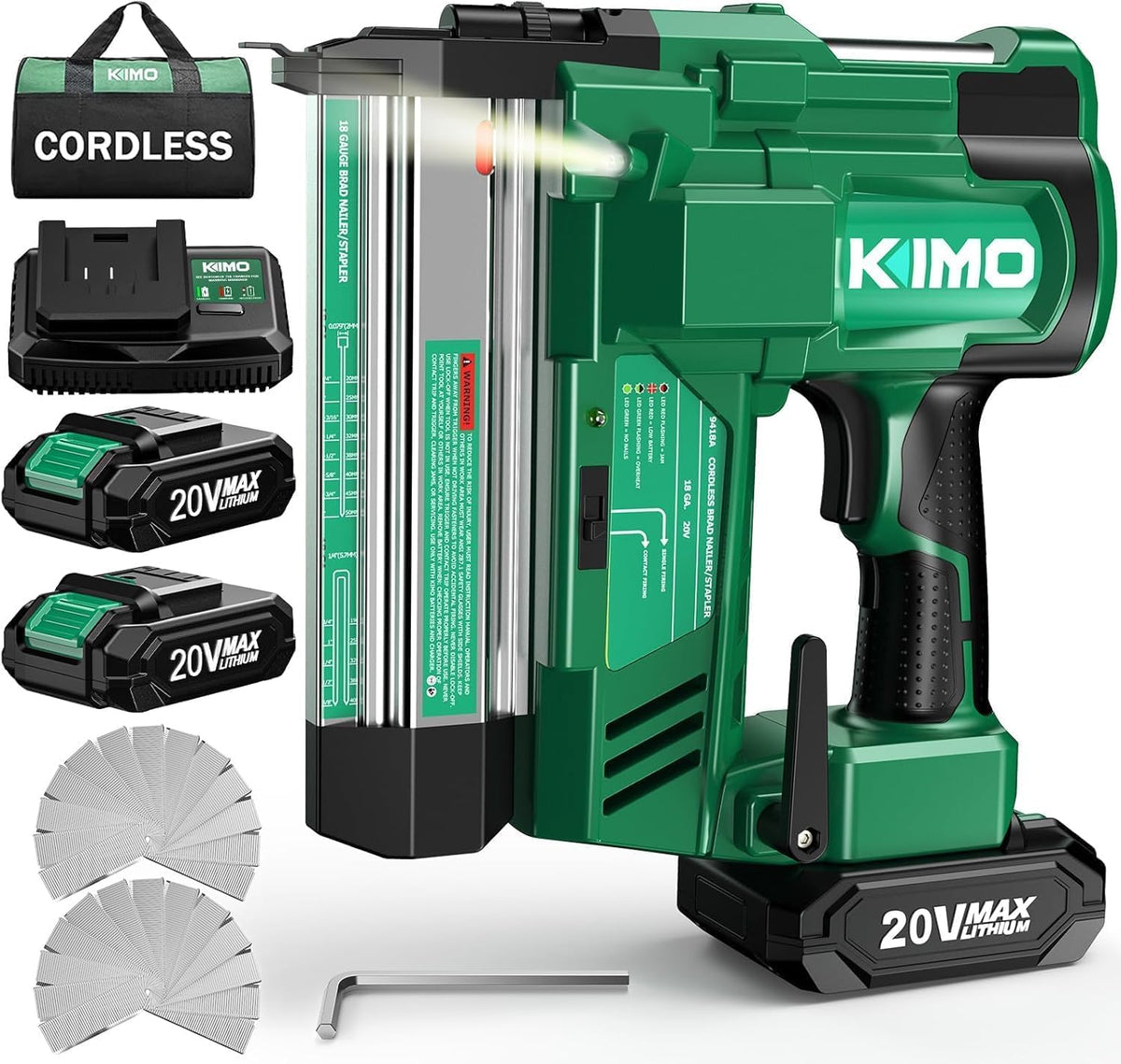 2" Cordless 18 Gauge Brad Nailer and Stapler A95989