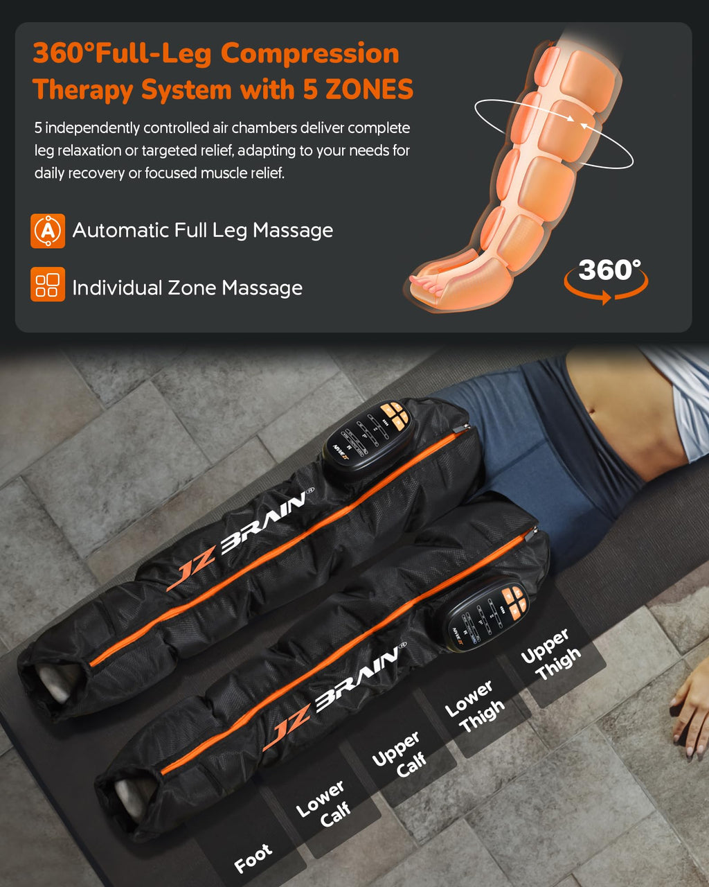 Cordless Rechargeable Leg Compression Boots R300940