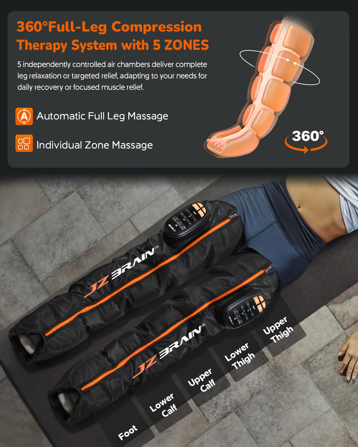 Cordless Rechargeable Leg Compression Boots R300940