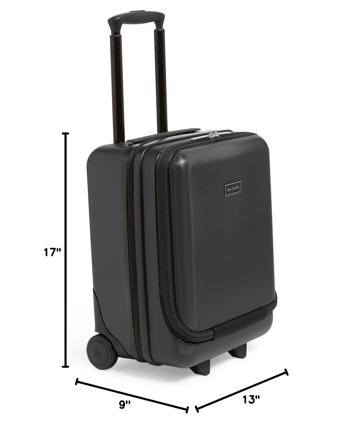 Black Hardside Underseat Rolling Suitcase Z7587