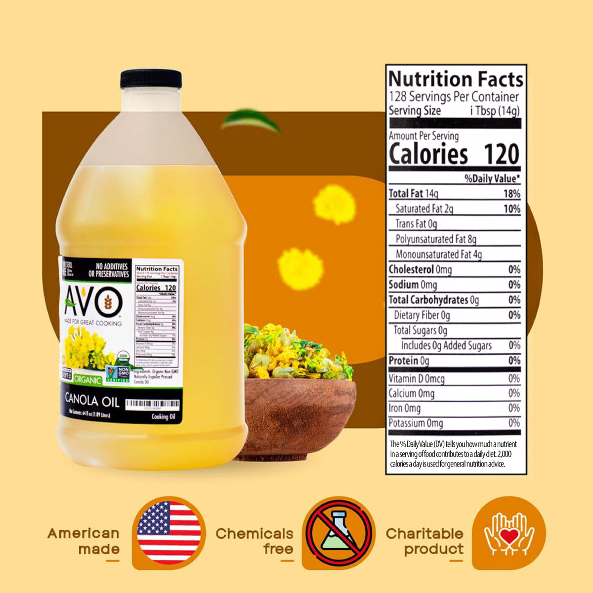 Organic Canola Oil, 64 Fl Oz J7862