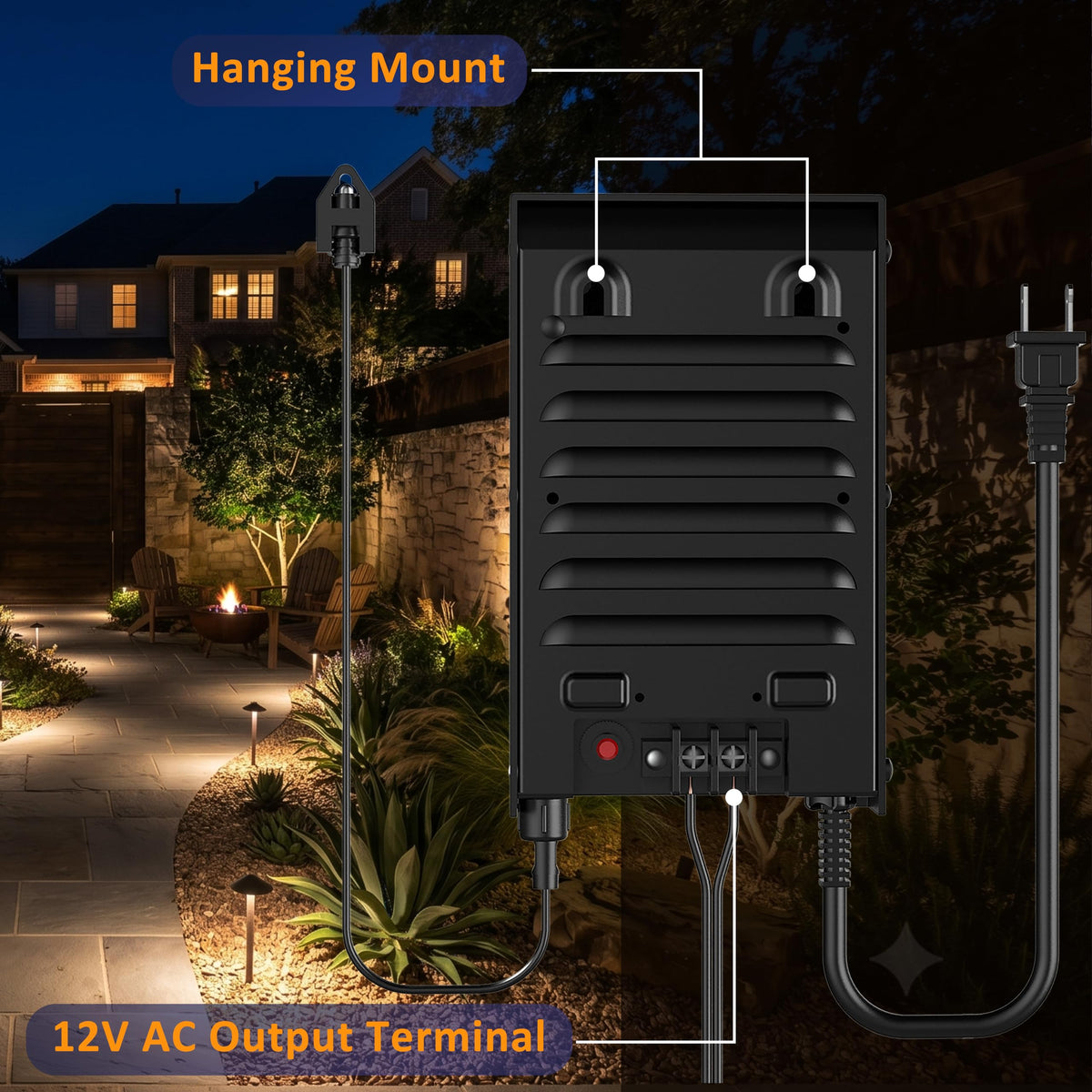 200W Low Voltage Landscape Transformer B38830