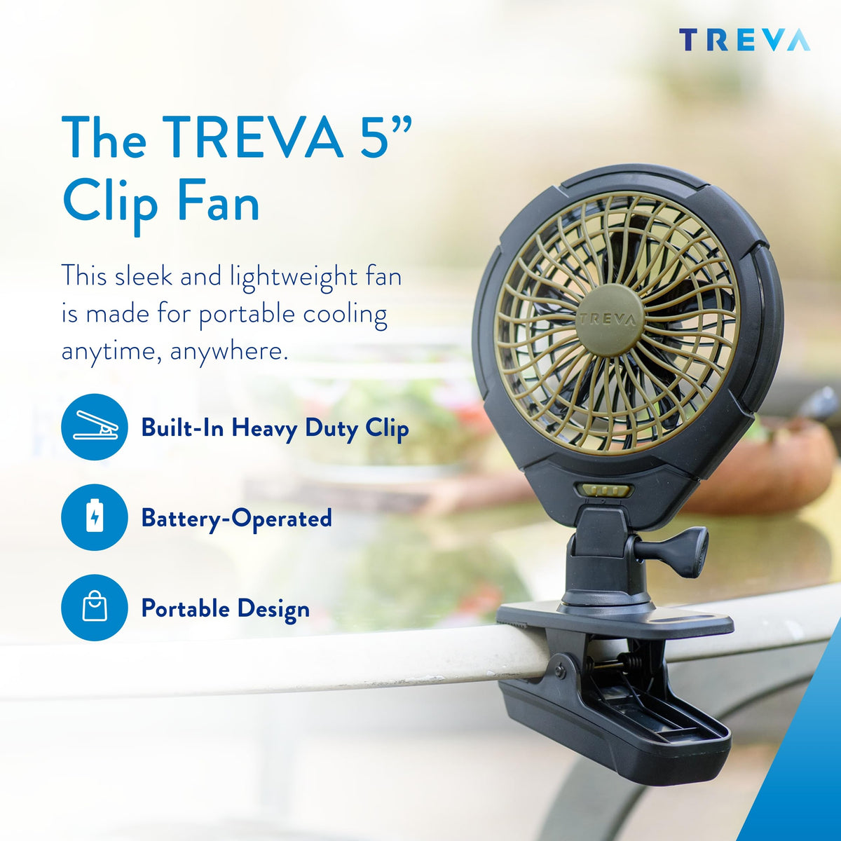 5 in Battery Powered Clip Fan W54374