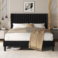 Black Queen Bed Frame with Headboard U2471